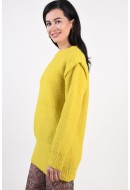 Women Sweater Vero Moda Daisy Shoulder Long Celery